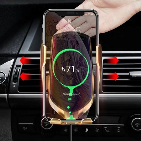 Meidong Wireless Car Charger,10W Qi Fast Charging Auto-Clamping Car Mount Air Vent Phone Holder Compatible with iPhone11/11Pro/11ProMax/XSMax/XS/XR/X/8/8+,Samsung S10/S9/S8/Note10/Note9,LG,Google Pixel