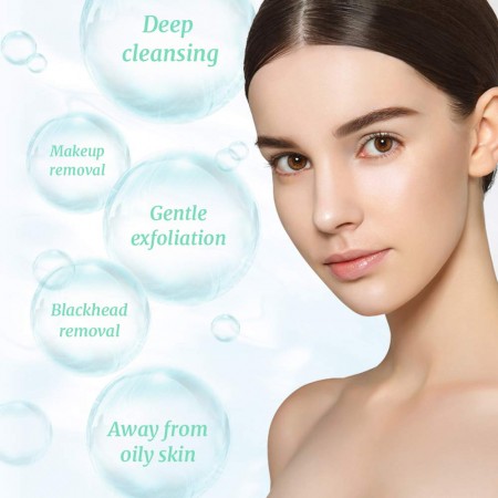 Meidong Facial Cleansing Brush, Face Cleansing Brush, Exfoliating Brush Face Brush Waterproof Face Scrubber 2-Speed & 2 Brush Heads for Gentle/Deep Cleansing, Exfoliating, Blackhead Removing
