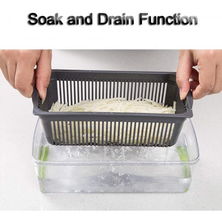 Meidong Vegetable Chopper Spiralizer Slicer Cutter Chopper and Grater 8 in 1 tomato chopper dicer, Pro Food Chopper, Slicer Cutter