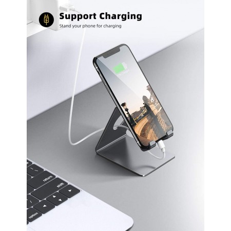Meidong Cell Phone Stand, Phone Dock : Cradle, Holder, Stand Compatible with Switch, All Android Smartphone, Phone 11 Pro Xs Xs Max Xr X 8 7 6 6s Plus 5 5s 5c Charging, Accessories Desk - Black