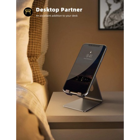 Meidong Cell Phone Stand, Phone Dock : Cradle, Holder, Stand Compatible with Switch, All Android Smartphone, Phone 11 Pro Xs Xs Max Xr X 8 7 6 6s Plus 5 5s 5c Charging, Accessories Desk - Black