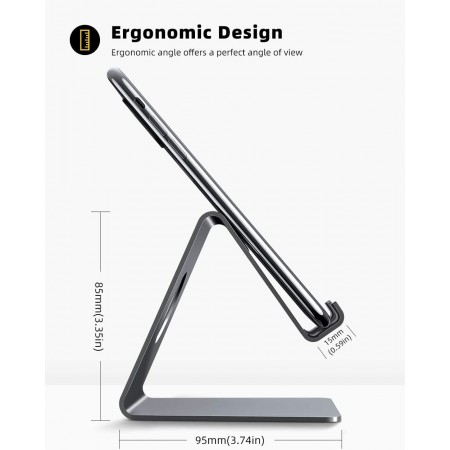Meidong Cell Phone Stand, Phone Dock : Cradle, Holder, Stand Compatible with Switch, All Android Smartphone, Phone 11 Pro Xs Xs Max Xr X 8 7 6 6s Plus 5 5s 5c Charging, Accessories Desk - Black