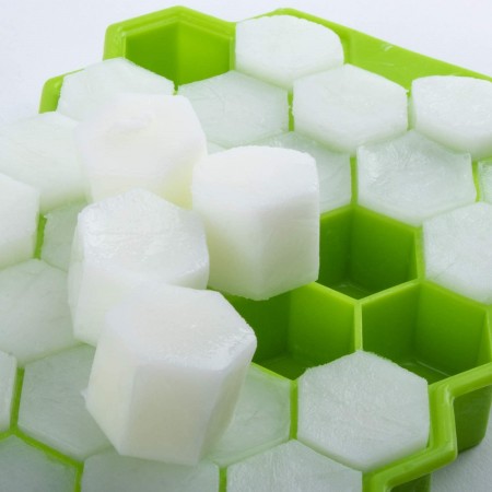 Ice Cube Trays, Meidong 2 Pack Silicone Ice Cube Molds with Lid Flexible 74-Ice Trays BPA Free, for Whiskey, Cocktail, Stackable Flexible Safe Ice Cube Molds