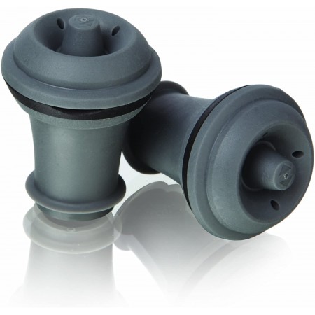 Meidong Wine Saver Pump with 2 x Vacuum Bottle Stoppers - Black (Black Pump + 4 Stoppers)