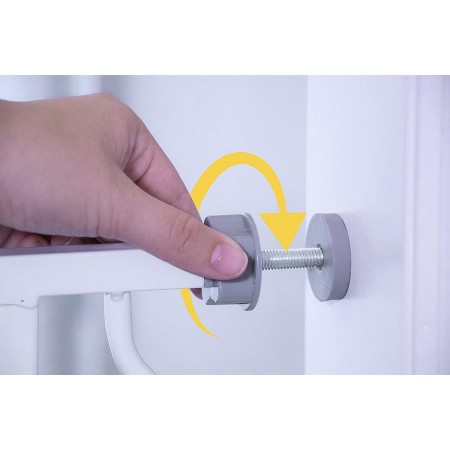 Meidong 38.5" extra wide aisle baby door, including 6" extension kit, 4 pack pressure mounting kit, 4 pack wall cups and mounting kit