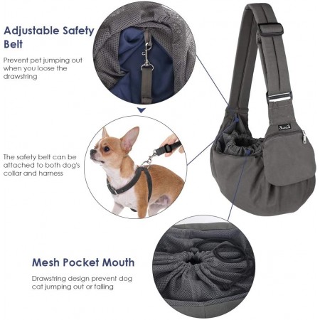 Meidong Pet Dog Sling Carrier Breathable Mesh Travel Safe Sling Bag Carrier for Dogs Cats