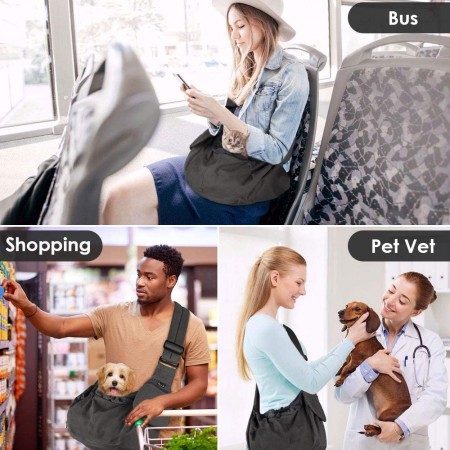 Meidong Pet Dog Sling Carrier Breathable Mesh Travel Safe Sling Bag Carrier for Dogs Cats
