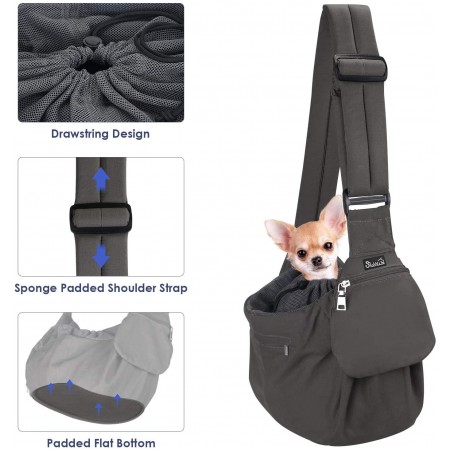 Meidong Pet Dog Sling Carrier Breathable Mesh Travel Safe Sling Bag Carrier for Dogs Cats