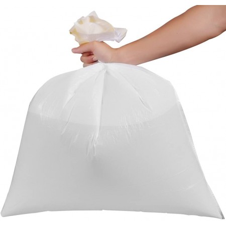 Trash Bags, Meidong Garbage Bags 13 Gallon Large Tall Kitchen Drawstring Strong Multipurpose White Bags for Trash Can Garbage Bin(5 Rolls/95 Counts)