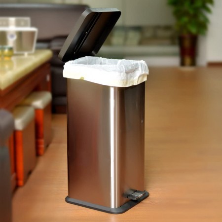 Trash Bags, Meidong Garbage Bags 13 Gallon Large Tall Kitchen Drawstring Strong Multipurpose White Bags for Trash Can Garbage Bin(5 Rolls/95 Counts)