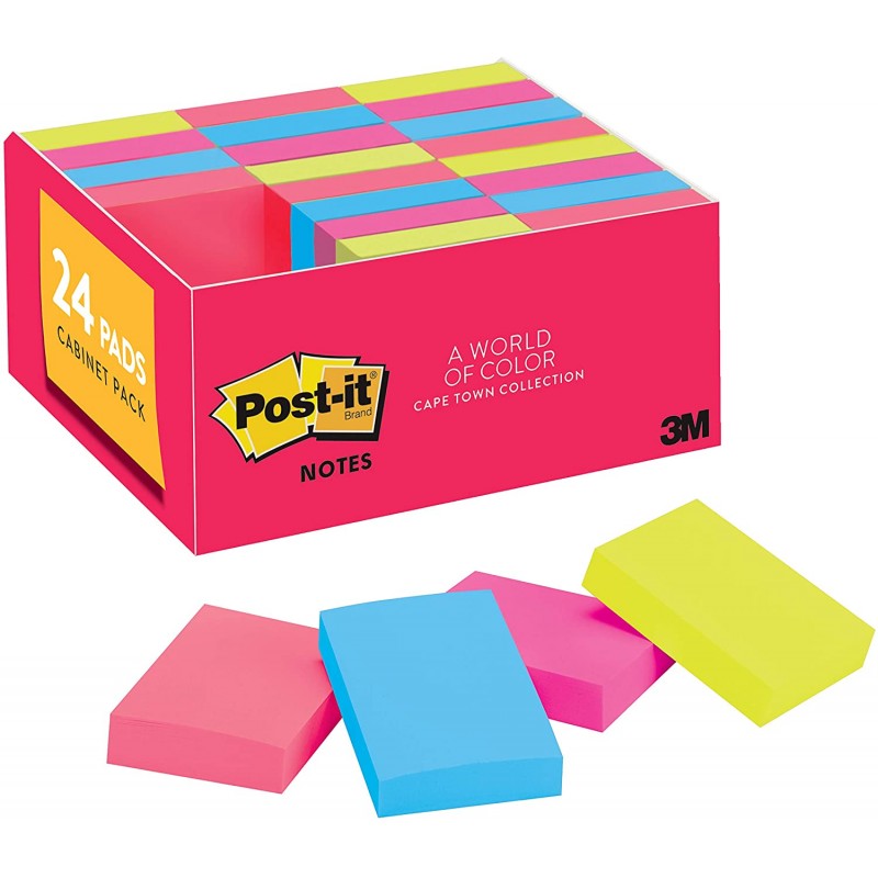 Meidong Notes, Cape Town Colors, Tray Pack, Small Notes, Recyclable, 1.5 in x 2 in