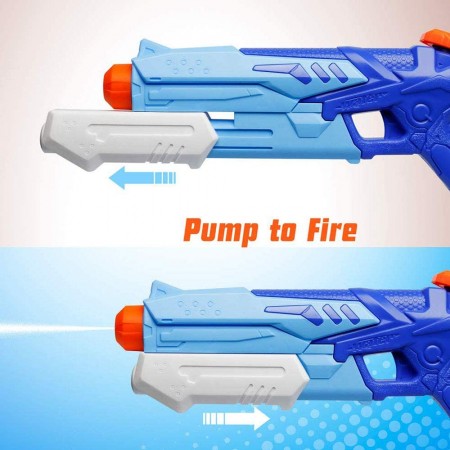 Meidong Water Guns for Kids Blaster Soaker Squirt Guns Summer Swimming Pool Beach Party Favors Water Outdoor Fighting Toy for Kids Adults Boy Girl (2 pack-300cc)