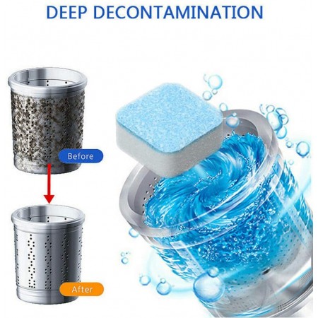 Meidong Washing Machine Cleaner, Multifunctional effervescent Tablet Cleaner, Washing Machine Cleaner, deep Cleaning, descaler, for Home and Kitchen, 10 Pieces