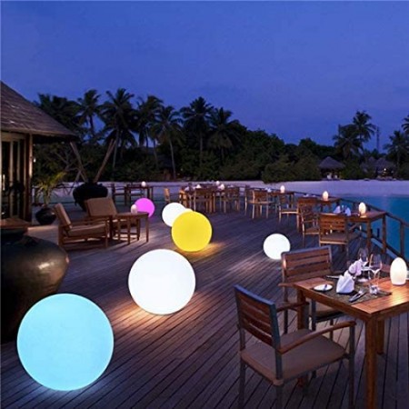 Meidong Pond Decor, 6-inch Light Ball Outdoor 16 RGB Colors Changing LED Floating Pool Lights with Remote Control, Perfect for Pool, Deck, Lawn, and Patio Decor