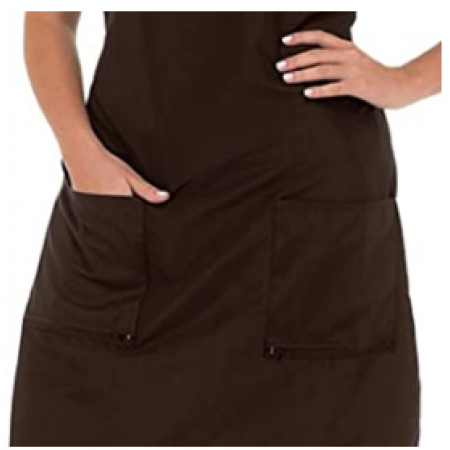 Meidong A Size Above Plus Size Salon Stylist Apron, Black, 2X