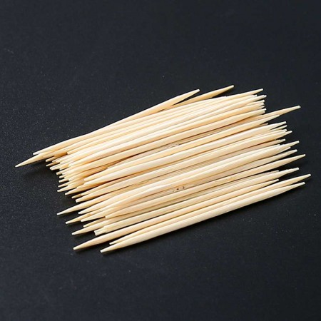 Meidong Bamboo Toothpicks Wooden - 3500CT, Sturdy Safe Paper Box, 1 Box of 3500 PCS, Party Catering Appetizer Fruit Cocktail Dessert Barbecue Art Craft Teeth Cleaning