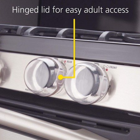 Meidong Child Proof Clear View Stove Knob Covers (Set of 5)