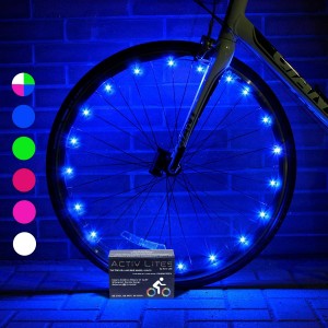 Meidong LED Bike Wheel Lights with Batteries Included! Get 100% Brighter and Visible from All Angles for Ultimate Safety & Style (1 Tire Pack)
