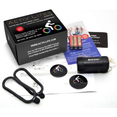 Meidong LED Bike Wheel Lights with Batteries Included! Get 100% Brighter and Visible from All Angles for Ultimate Safety & Style (1 Tire Pack)
