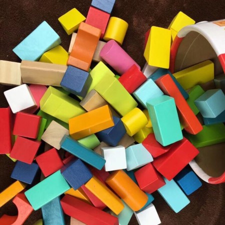 Meidong Stacking Blocks Timber Tower 100pcs Wood Block Classic Stacking Game Stacked High-rise Blocks as Best Gifts Interactive Toy for Kids Child Toddlers Teens Adults Seniors