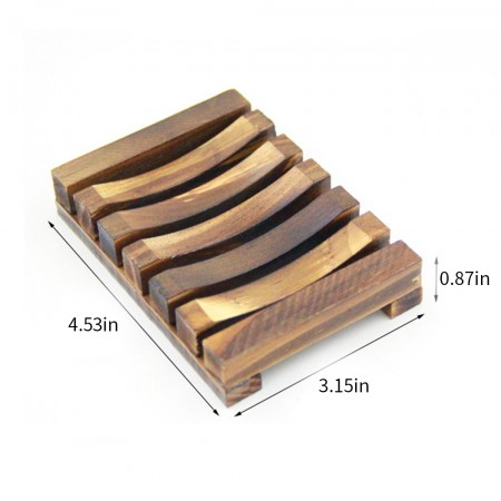 Meidong Home Bathroom Wooden Soap Case Holder, Sink Deck Bathtub Shower Dish, Bathroom Accessories，Handmade Natural Wood Soap Dish Wooden Soap Holder