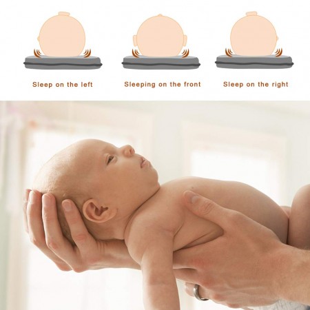 Meidong Baby Head Shaping Pillow, Baby Flat Head Pillow for Newborns, Baby Pillows for Newborn Sleeping, Made with Breathable Cotton, Ergonomic Design, Environmental Protection
