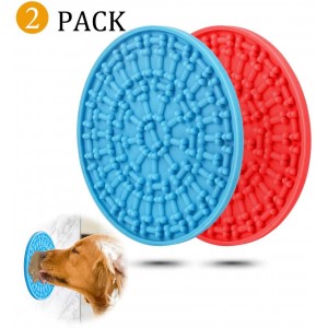 Meidong Dog Lick Pad,Dog Slow Feeder Mat for Food Licking Perfect for Dog Pet Bathing Grooming and Dog Training
