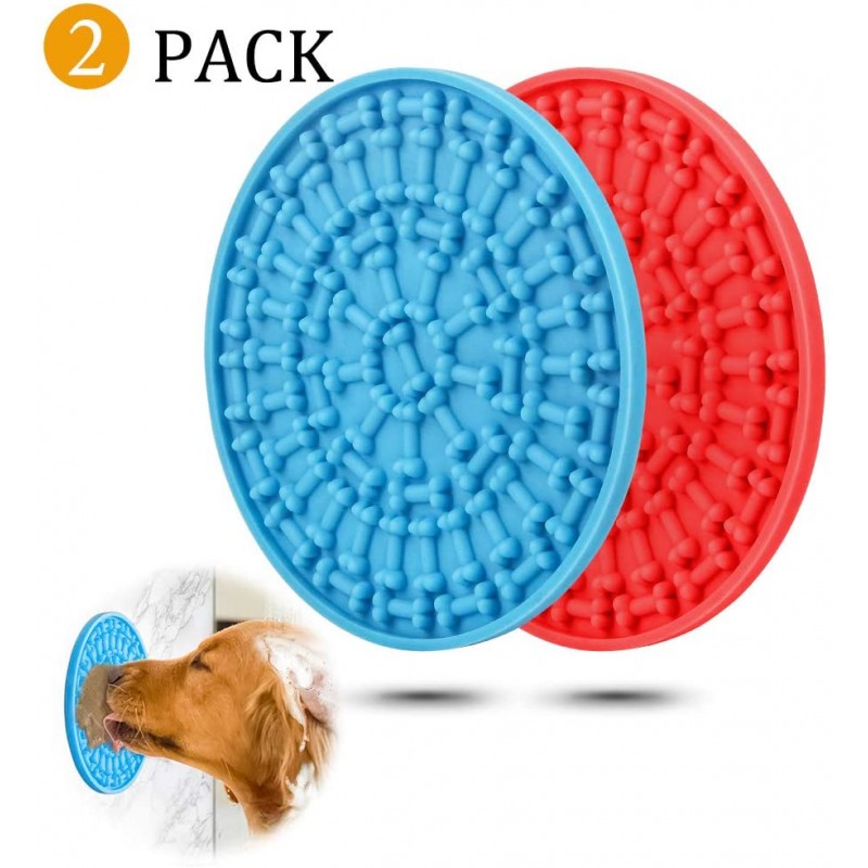 Meidong Dog Lick Pad,Dog Slow Feeder Mat for Food Licking Perfect for Dog Pet Bathing Grooming and Dog Training