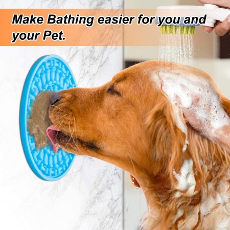 Meidong Dog Lick Pad,Dog Slow Feeder Mat for Food Licking Perfect for Dog Pet Bathing Grooming and Dog Training