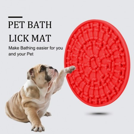 Meidong Dog Lick Pad,Dog Slow Feeder Mat for Food Licking Perfect for Dog Pet Bathing Grooming and Dog Training