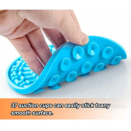 Meidong Dog Lick Pad,Dog Slow Feeder Mat for Food Licking Perfect for Dog Pet Bathing Grooming and Dog Training