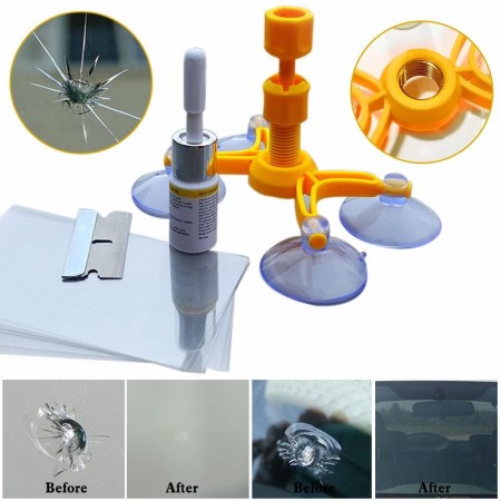 Meidong Car Windshield Repair Kit - Windshield Chip Repair Kit with Windshield Repair Resin for Fix Auto Glass Windshield Crack Chip Scratch