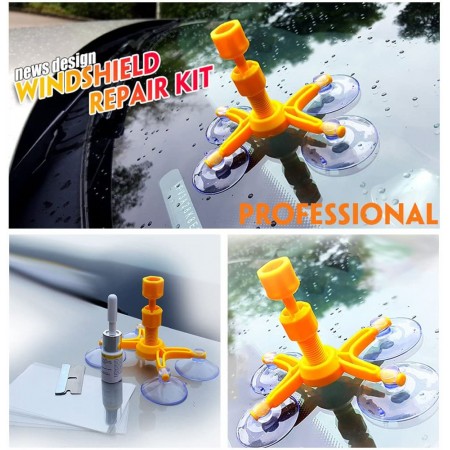 Meidong Car Windshield Repair Kit - Windshield Chip Repair Kit with Windshield Repair Resin for Fix Auto Glass Windshield Crack Chip Scratch