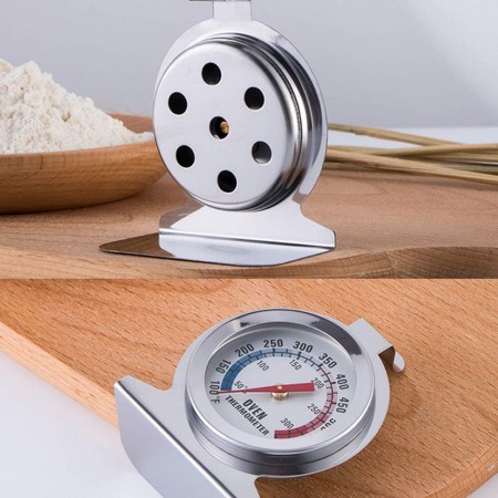 Meidong Instant Read Large Dial Oven Thermometer- Stainless Steel Grill/Smoker Monitoring Thermometer with Hook and Panel Base Hang or Stand for Kitchen Home Cooking, Baking, BBQ (2 Pieces)