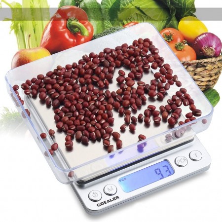 Meidong Gram Scale Digital Kitchen Scale Mini Size Food Scale 500g 0.01g High Precision Jewelry Weight Scale with Platform LCD Display Tare and Pcs Features