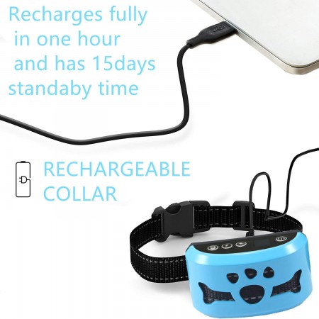 Meidong Dog Bark Collar - Stop Dogs Barking Fast! Safe Anti Barking Devices Training Control Collars, Small, Medium and Large Pets Deterrent