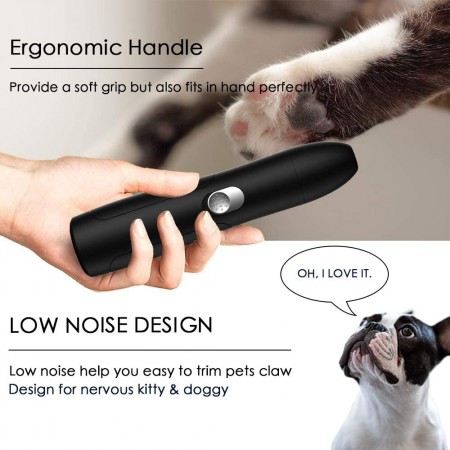 Meidong Dog-Nail-Grinder, Electric-Rechargeable-Pet-Nail-Grinder, Painless-Paws-Grooming-File, Dog-Nail-Clippers, Nail-Trimmer-for-Small-Medium-Large-Dogs-Cats (Model 1)
