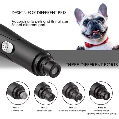 Meidong Dog-Nail-Grinder, Electric-Rechargeable-Pet-Nail-Grinder, Painless-Paws-Grooming-File, Dog-Nail-Clippers, Nail-Trimmer-for-Small-Medium-Large-Dogs-Cats (Model 1)
