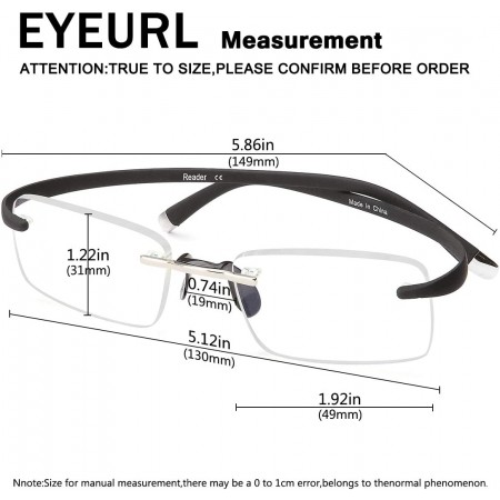 Meidong Rimless Reading Glasses for Men&Women - Blue Light Blocking Frameless Readers +2.75 Anti Harmful Blue Light Glare UV400 Eye Strain Quality Computer Eyeglass