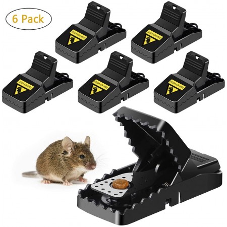 Meidong Mouse Traps, Reusable Snap Trap High Sensitive Plastic Mice Catcher, Rodent Traps Mouse Control, Instantly Quick Response, for Small Mice, Indoors & Outdoors, Pet Safe