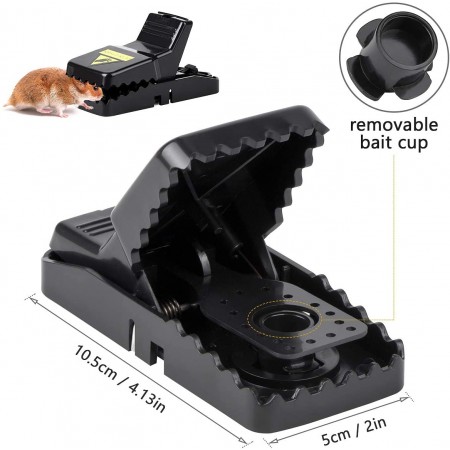 Meidong Mouse Traps, Reusable Snap Trap High Sensitive Plastic Mice Catcher, Rodent Traps Mouse Control, Instantly Quick Response, for Small Mice, Indoors & Outdoors, Pet Safe