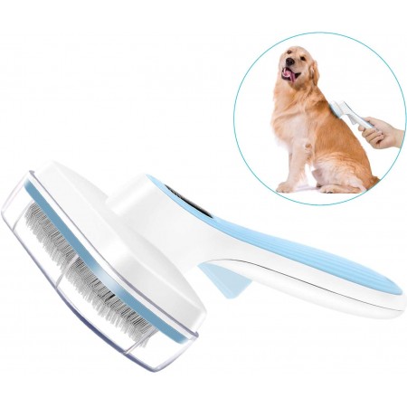 Meidong Dog Brush & Cat Brush Self Cleaning Dog Slicker Brush Easy to Clean Pet Grooming Brushes Shedding Grooming Tools for Dogs & Cats with Long or Short Hair