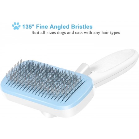 Meidong Dog Brush & Cat Brush Self Cleaning Dog Slicker Brush Easy to Clean Pet Grooming Brushes Shedding Grooming Tools for Dogs & Cats with Long or Short Hair