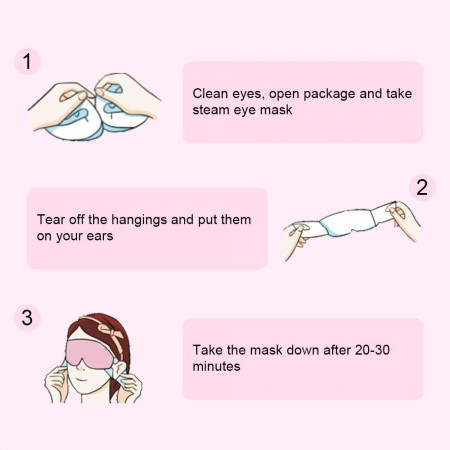 Meidong Steam Eye Mask for Dry Eyes Dark Circles Puffy Eyes Heated Eye Mask for SPA Eye Health Sleeping 5 Pcs (Lavender)