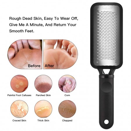 Meidong Colossal Foot Rasp Foot File and Callus Remover, Best Foot Care Pedicure Metal Surface Tool to Remove Hard Skin, Can be Used on Both Wet and Dry Feet, Surgical Grade Stainless Steel File