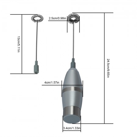 Meidong Milk Frother Egg Beater Electric Double Spring Head Milk Bubble for Large Cup of Milks Thick Creamy Foam Hot Cold Drinks Latte Cappuccino Foamed Coffee Drink
