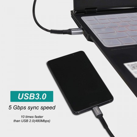Meidong USB C Cable Fast Charging 3A Fast Charge - 2 PK / 6.6FT, AINOPE USB-A to Type-C Charger Cable,Durable Braided Armor C Cord Compatible Samsung Galaxy Note 9 8 S9 S8 S8 Plus S10,LG V30,V20,G6