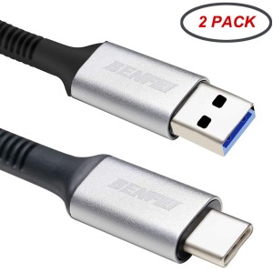 Meidong USB C Cable Fast Charging 3A Fast Charge - 2 PK / 6.6FT, AINOPE USB-A to Type-C Charger Cable,Durable Braided Armor C Cord Compatible Samsung Galaxy Note 9 8 S9 S8 S8 Plus S10,LG V30,V20,G6