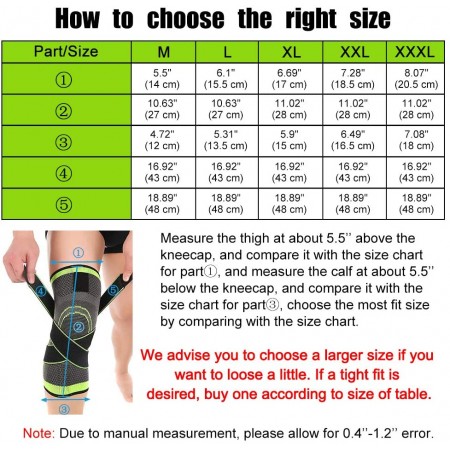 Meidong Knee Brace Compression Knee Sleeve for Men & Women Knee Support/Protection for Joint Pain Relief and Arthritis Relief, Running, Cycling, Basketball with Adjustable Strap Wrap - 1 pcs 