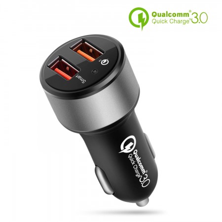 Meidong Car Charger, Meidong 24W Dual USB Car Charger Adapter, PowerDrive 2 for iPhone XS/MAX/XR/X/8/7/6/Plus, iPad Pro/Air 2/Mini, Note 5/4, LG, Nexus, HTC, and More